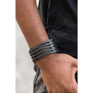 Paparazzi Black Leather Wrap Bracelet Womens/The Starting Lineup